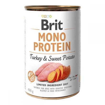 Brit Mono Protein Turkey & Sweet Potato Консервы для собак с индейкой и бататом / 400 гр 529759 фото