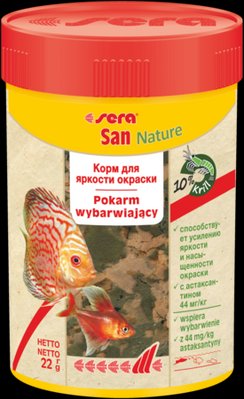 SERA San Nature (Сера Сан) корм для посилення забарвлення всіх видів акваріумних риб 100 мл х45291 фото