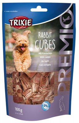 Trixie TX-31545 PREMIO Rabbit Cubes 100г - ласощі з м'яса кролика для собак 9215 фото