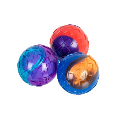 Іграшка для собак Три м'ячі з пискавкою GiGwi Ball, гума, 5 см 2323 фото