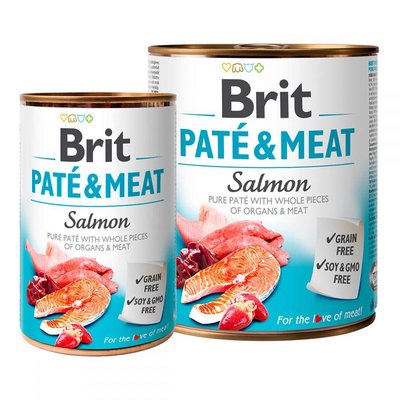 Brit Pete & Meat Salmon Консерви для собак з лососем / 400 гр 530267 фото
