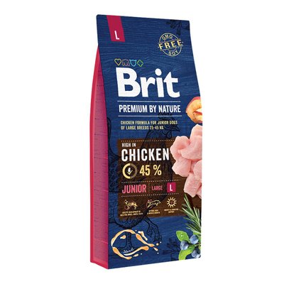 Brit Premium Junior Large Breed Сухий корм для цуценят великих порід / 15 кг 526437 фото
