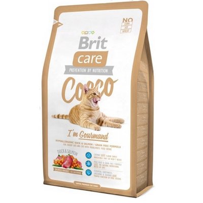 Brit Care COCCO Gourmand Гіпоалергенний корм для кішок з качкою і лососем / 7 кг 505760,505753 фото