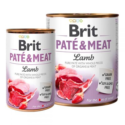 Brit Pete & Meat lamb Консерви для собак з ягням / 400 гр 530441 фото