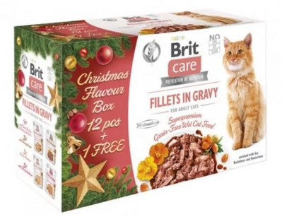 Brit Care Cat різдвяний набір для котів філе в соусі 12+1 XMASS_00934 фото