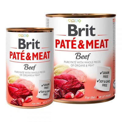 Brit Pete & Meat Beef Консерви для собак з яловичиною / 400 гр 530274 фото