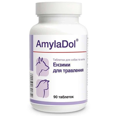 Добавка для собак та кішок АмілаДол (AmylaDol) 90 таблеток Дольфос (DOLFOS) для підшлункової 928-90 фото