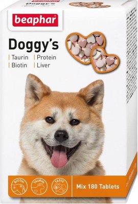 Ласощі для собак Beaphar Doggys Mix з таурином, біотином та протеїном 180 таб BAR12568 фото