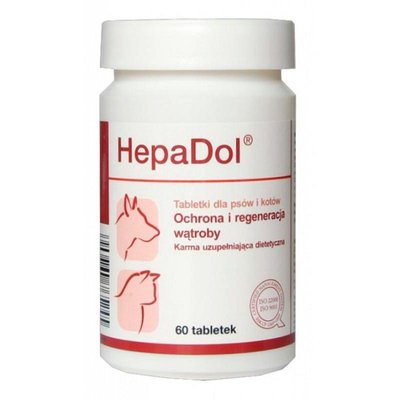 Вітамінно-мінеральна добавка для собак і кішок Dolfos HepaDol, 60 таб. (печінка) 982-60 фото