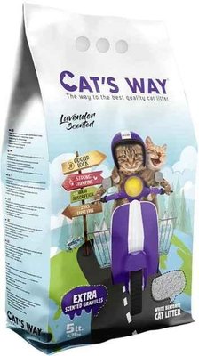 Наповнювач для котячого туалету Cat's Way Lavender бентонітовий 5 л Фіолетовий 28022 фото