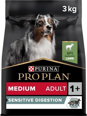 Сухий корм Purina Pro Plan Dog Medium Sensitive Digestion для собак з чутливим травленням з ягням 3 кг п100083 фото