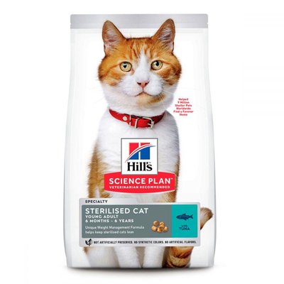Hill's Science Plan Sterilised Cat Young Adult Tuna Сухий корм для стерилізованих кішок з тунцем, 0.3 кг 604109 фото
