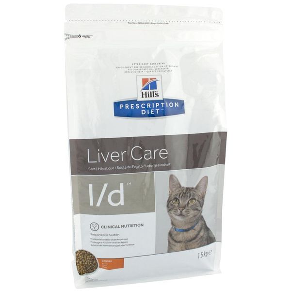 Hill's Prescription Diet Liver Care L/d Chicken Лікувальний корм для печінки у кішок, 1.5 кг (новий дизайн упаковки) 607651 фото