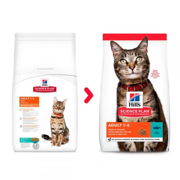 Hill's Science Plan Feline Adult Tuna Сухий корм для кішок з тунцем, 10 кг 604176 фото