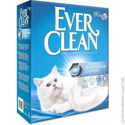 Ever Clean Наповнювач для котячого туалету Екстра сила без запаху 10 л 123441 фото