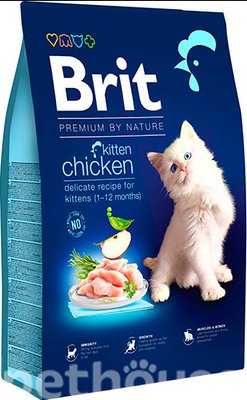 Сухий корм "Brit Premium by Nature Cat Kitten" з куркою для кошенят 300гр 171842 фото