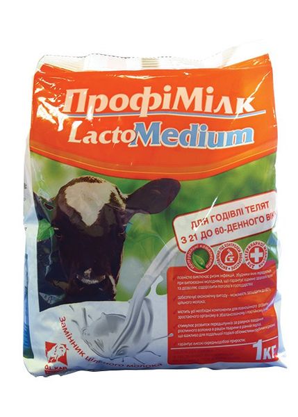 ПрофиМилк Лакто Медіум для телят 21-60 днів (замінник молока для телят), 1 кг O.L.KAR. 2673 фото