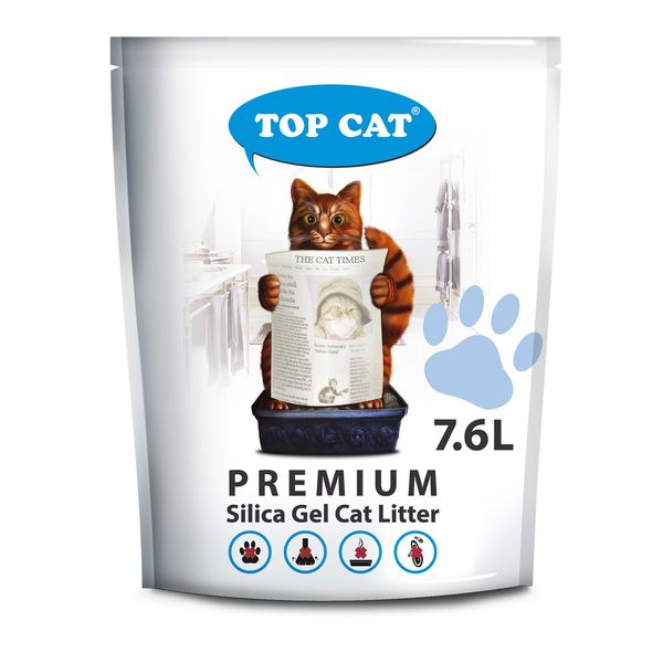 Силікагелєвий наповнювач TOP CAT Premium 7,6 літра для котячого туалету 28068 фото
