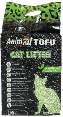 Наповнювач для котячого туалету AnimAll Тофу з ароматом зеленого чаю Соєвий комкуючий 2.6 кг (6 л) 61564 фото