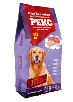 Корм для собак Рекс 10 кг м'ясний мікс 29259 фото