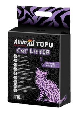 Наповнювач для котячого туалету AnimAll Тофу з ароматом лаванди Соєвий комкуючий 4,66 кг (10 л) 158202 фото