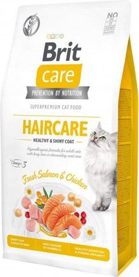 Brit Care Cat GF Haircare Healthy & Shiny Coat з лососем і куркою 0.4 кг 171307/0891 фото