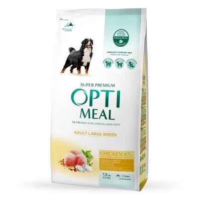 Сухий корм Optimeal з куркою для дорослих собак великих порід 1.5 кг 60033 фото