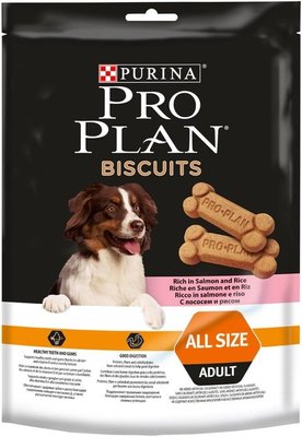 Ласощі для дорослих собак Purina Pro Plan Biscuits печиво з лососем та рисом 400 г п100105 фото
