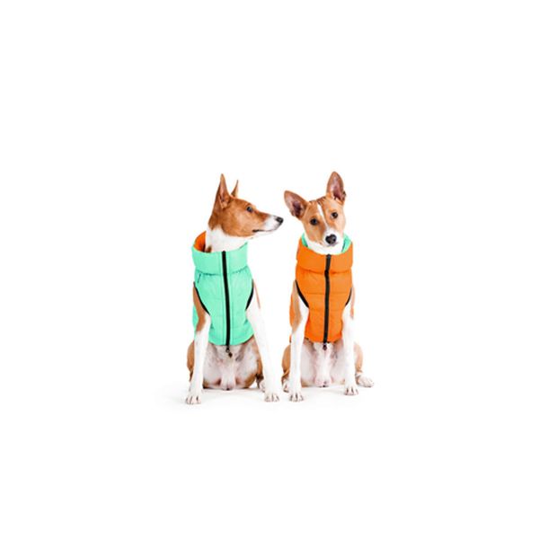 Курточка для собак AiryVest Lumi двостороння, світна, розмір L 55, салатово-жовтогаряча 2088580302 фото