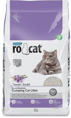 Бентонітовий наповнювач для котів RoCat з ароматом лаванди, 5 л 162190 фото