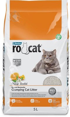 Бентонітовий наповнювач для котів RoCat з ароматом апельсина, 5 л 162198 фото