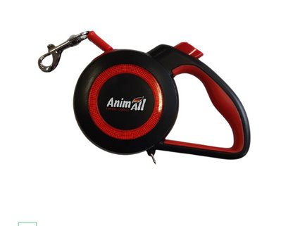 Повідець-рулетка AnimAll Reflector MS7110-3M S до 15 кг 3 м (Червоно-Чорний) 143542 фото