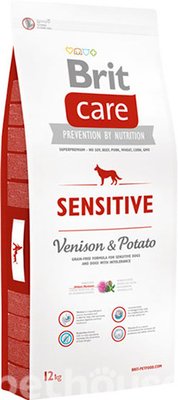 Сухий корм гіпоалергенний з олениною для собак усіх порід Brit Care Sensitive Venison & Potato 12 кг 132747/0825 фото
