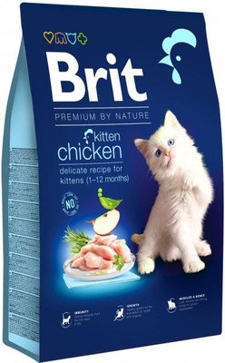 Сухий корм для кошенят Brit Premium by Nature Cat Kitten з куркою 8 кг 171866 фото