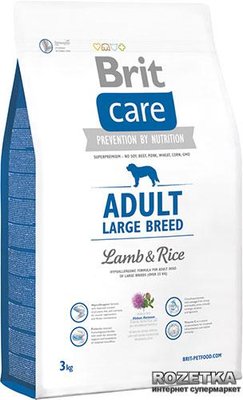 Сухий корм для дорослих собак великих порід Brit Care Adult Large Breed Lamb & Rice 3 кг 132713/9973 фото