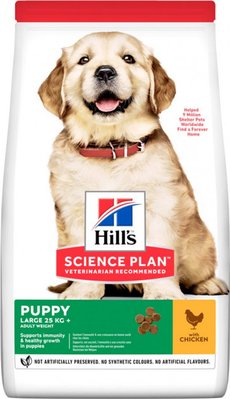 Сухий корм для цуценят великих порід Hill's Science Plan Puppy Large Breed з куркою, 14.5 кг 604386 фото