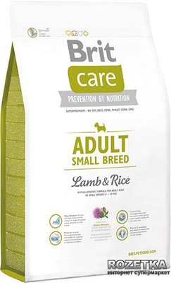 Сухий корм для дорослих собак дрібних порід Brit Care Adult Small Breed Lamb & Rice 1 кг 132708/9904 фото