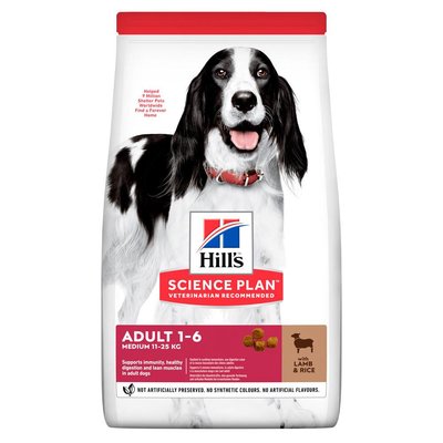 Hill's ADULT Medium Lamb & Rice Дорослий собака медіум ягня і рис, 0.8 кг 604333 фото