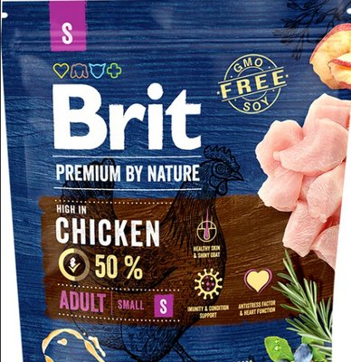 Сухий корм "Brit Premium Adult S" для дорослих собак дрібних порід, 8кг 170811/6307 фото