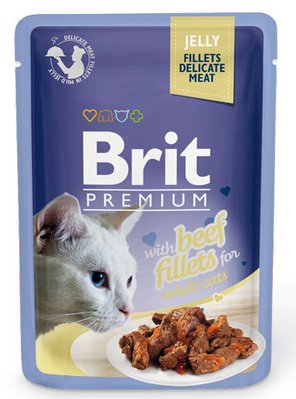 Brit Premium Філе яловичини в желі для котів 85 гр 111241/470 фото