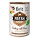 Вологий корм для собак Brit Fresh з індичкою та горошком 400 г 100157/3879 фото 1