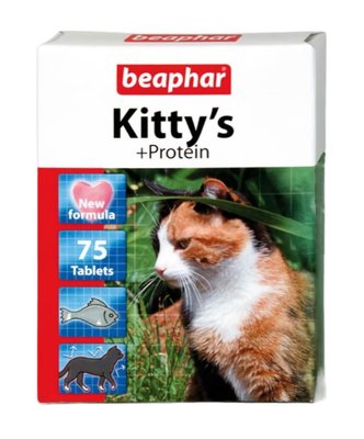 Вітаміни Beaphar для котів Kitty's протеїн, таблетки №75 2514 фото