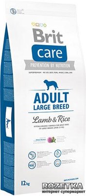 Сухий корм для дорослих собак великих порід Brit Care Adult Large Breed Lamb & Rice 12 кг 132712/9966 фото