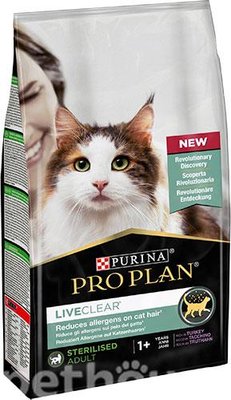 Сухий корм Purina Pro Plan LiveClear Sterilised з індичкою для стерилізованих кішок 1.4 кг п100074 фото