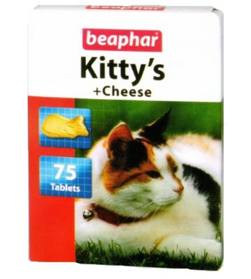 Вітаміни Beaphar для котів Kitty's зі смаком сиру, таблетки №75 2516 фото