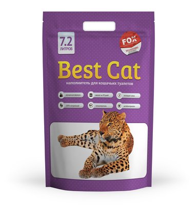 Силикагелевий наповнювач Бест Кет для котячого туалету Best Cat Purple Lawender 7,2 літрів 21796 фото