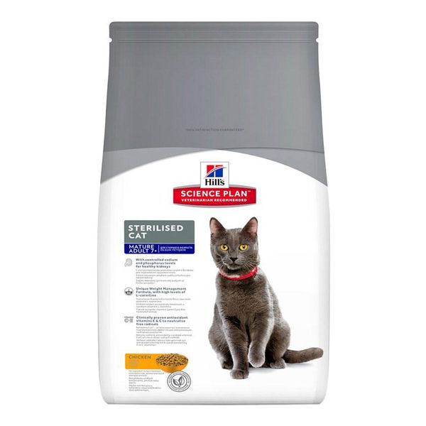 Hill's Science Plan Sterilised Cat Mature Adult 7+ Сухий корм для стерилізованих кішок 7 років і старше, 3 кг 604134 фото