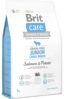 Сухий корм для цуценят гігантських порід Brit Care GF Junior Large Breed Salmon & Potato 3 кг 132722/0108 фото