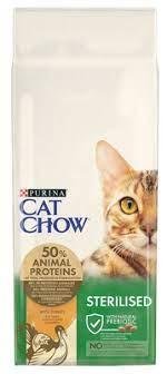 Сухий корм для дорослих стерилізованих кішок Cat Chow Sterilised з індичкою 15 кг п100030 фото