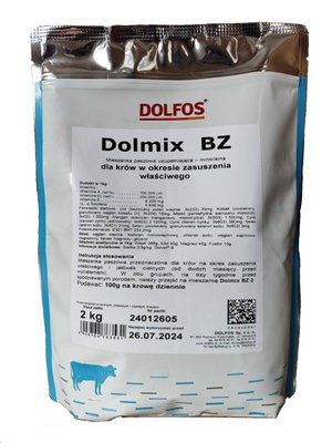 Премікс Дольфос BZ (Dolmix BZ) додаткова мінеральна кормова суміш для корів у сухостійний період, 2 кг 247574 фото
